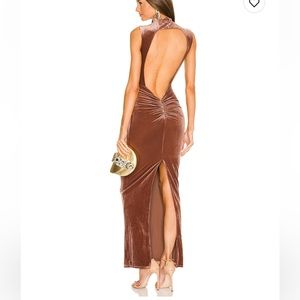 Brown Velvet Wedding Guest Dress